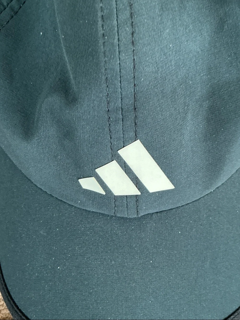 adidas Men’s Black Performance Running Cap with White Logo